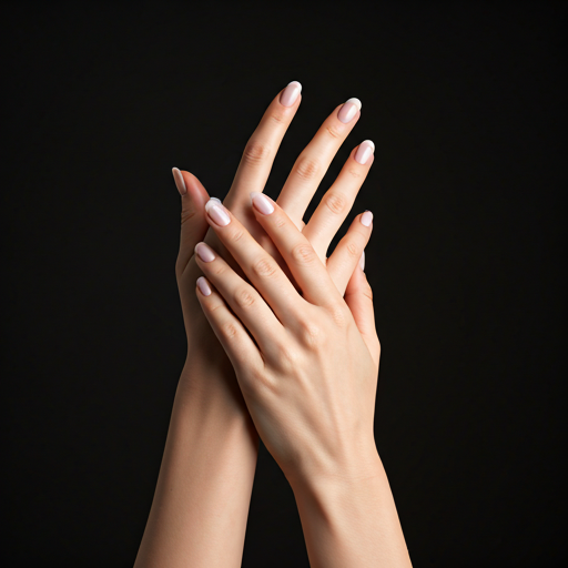 Détail des mains lors d’un soin